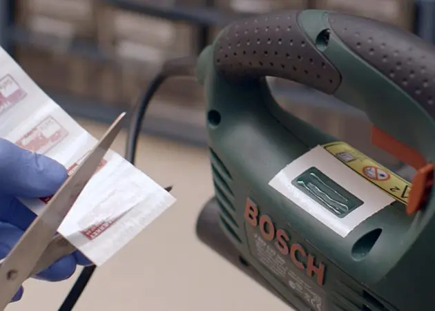ToolMark mærkning på boremaskine